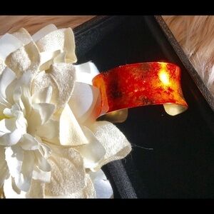 Flared brass cuff bracelet